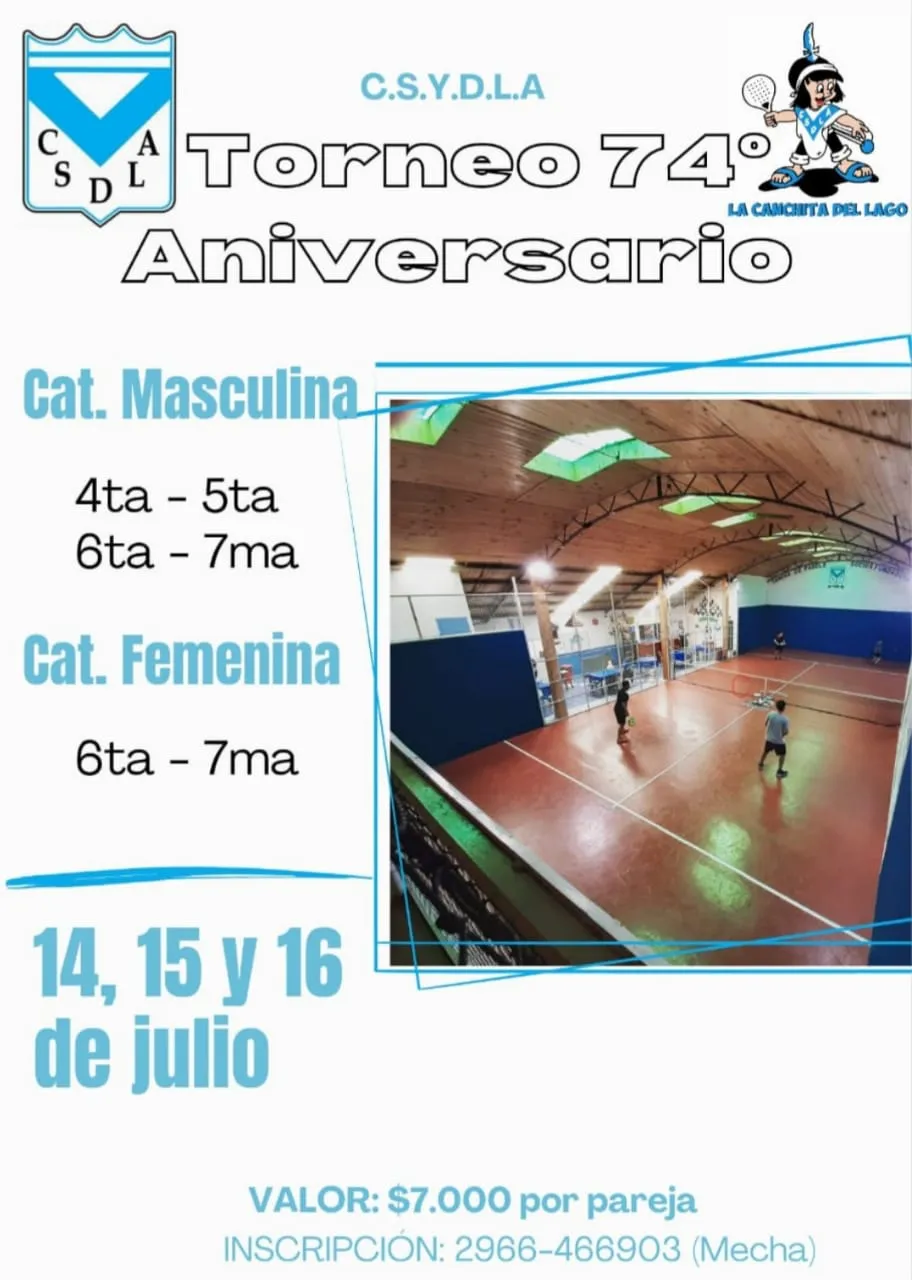 Padel Aniversario del Lago 2023 afiche