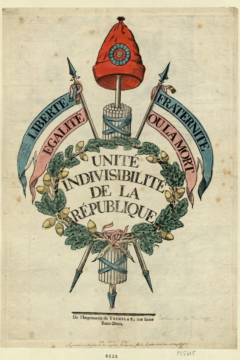 1793 Directorio Libertad, igualdad, fraternidad… o muerte” (”ou la mort”)