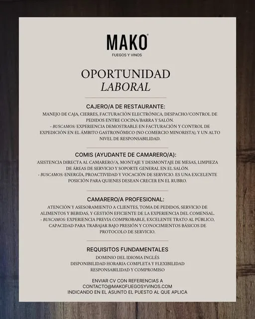 Mako hasta 15 nov