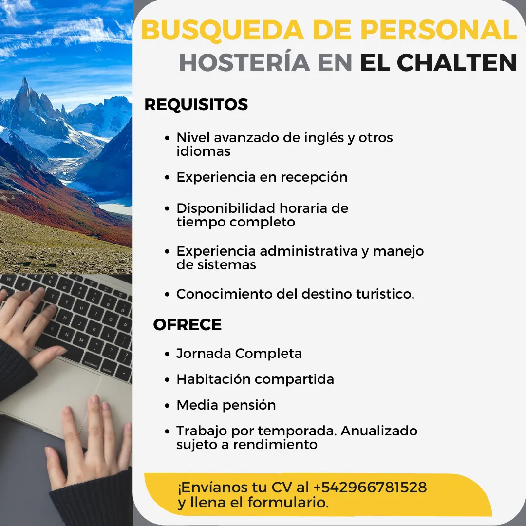 Hosteria Chalten 01 al 07 dic