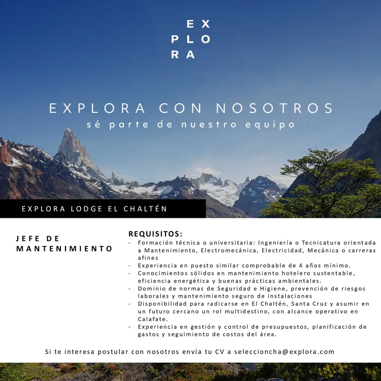 Mantenimiento - explora 05 al 11 dic