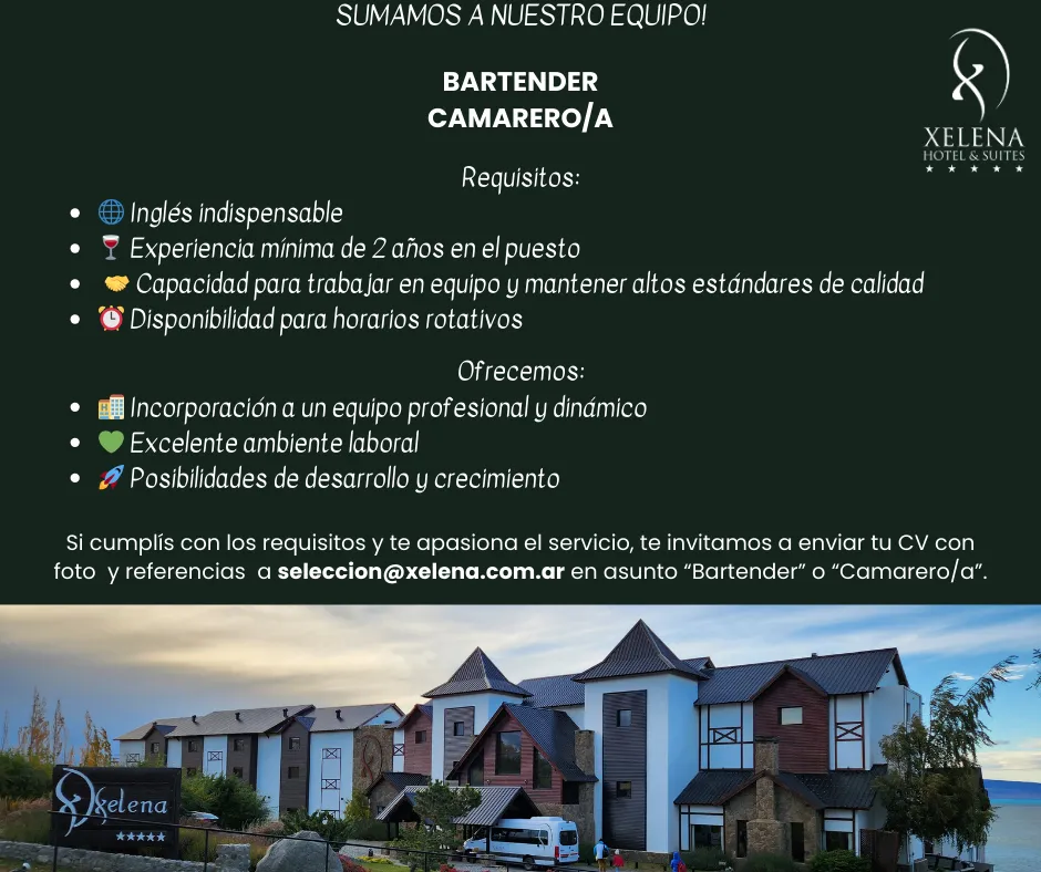 Xelena bartender - camarero 02 al 08 dic