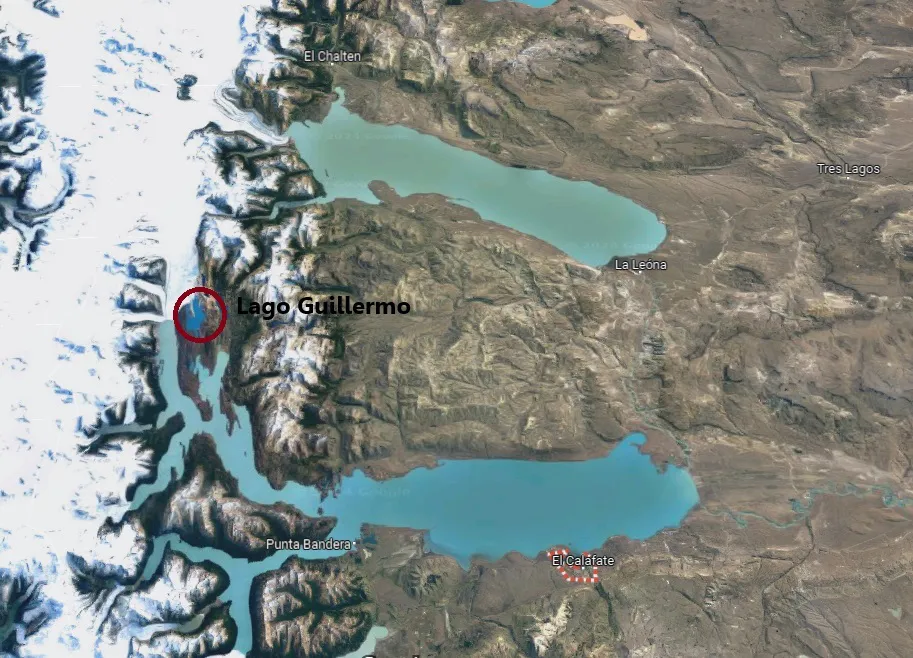 Lago Guillermo Mapa