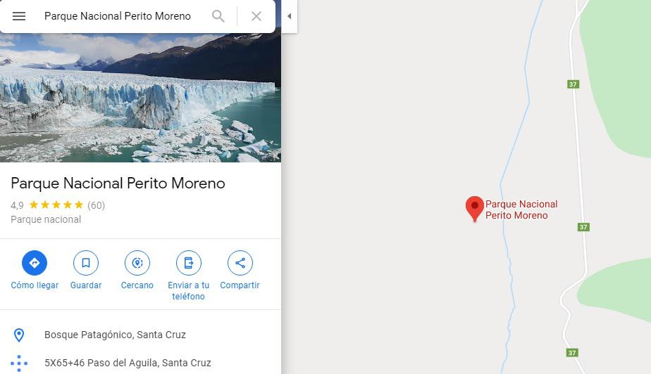 Google Se Equivoca Con Foto Del Glaciar Perito Moreno