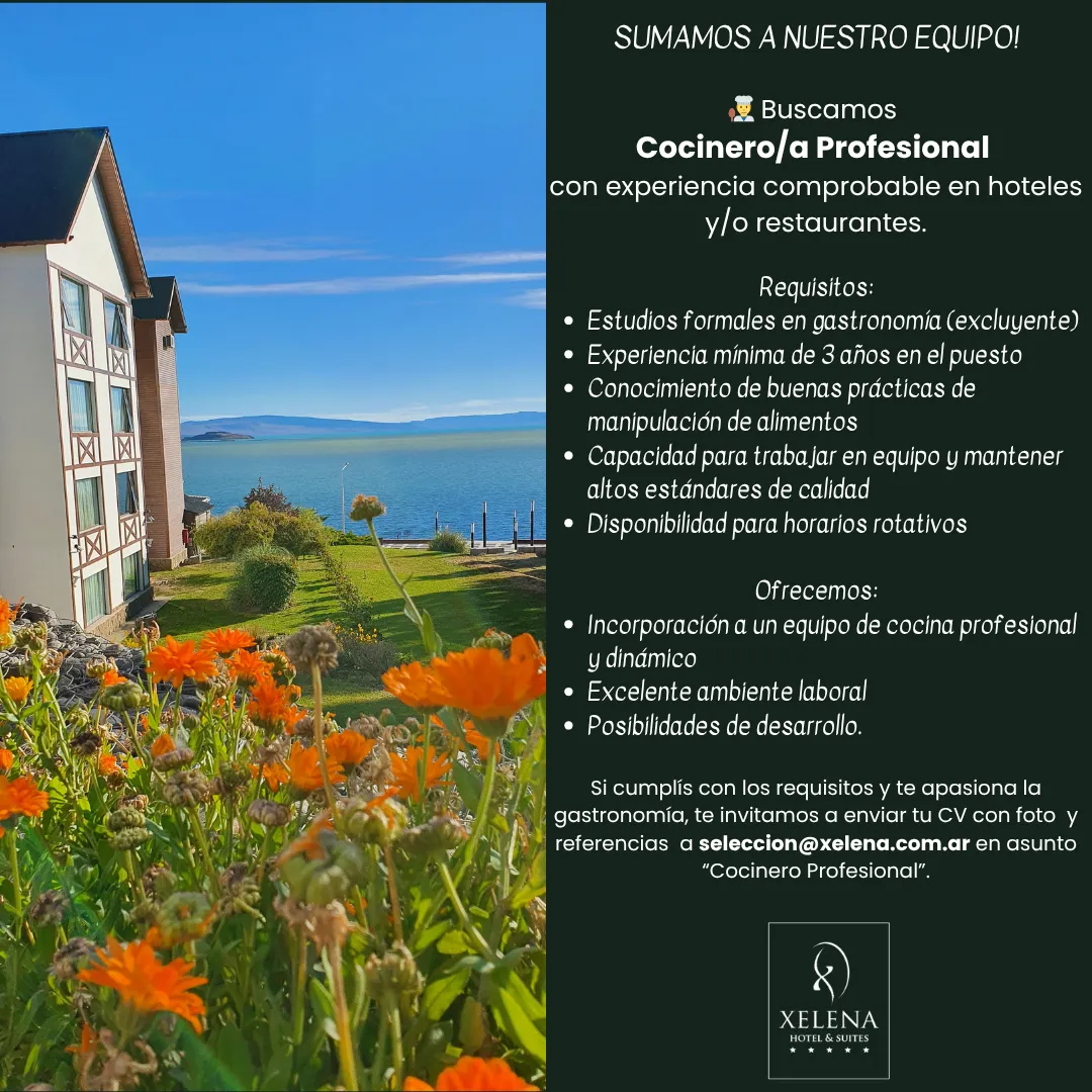 Xelnea- cocinero 03 al 09 nov