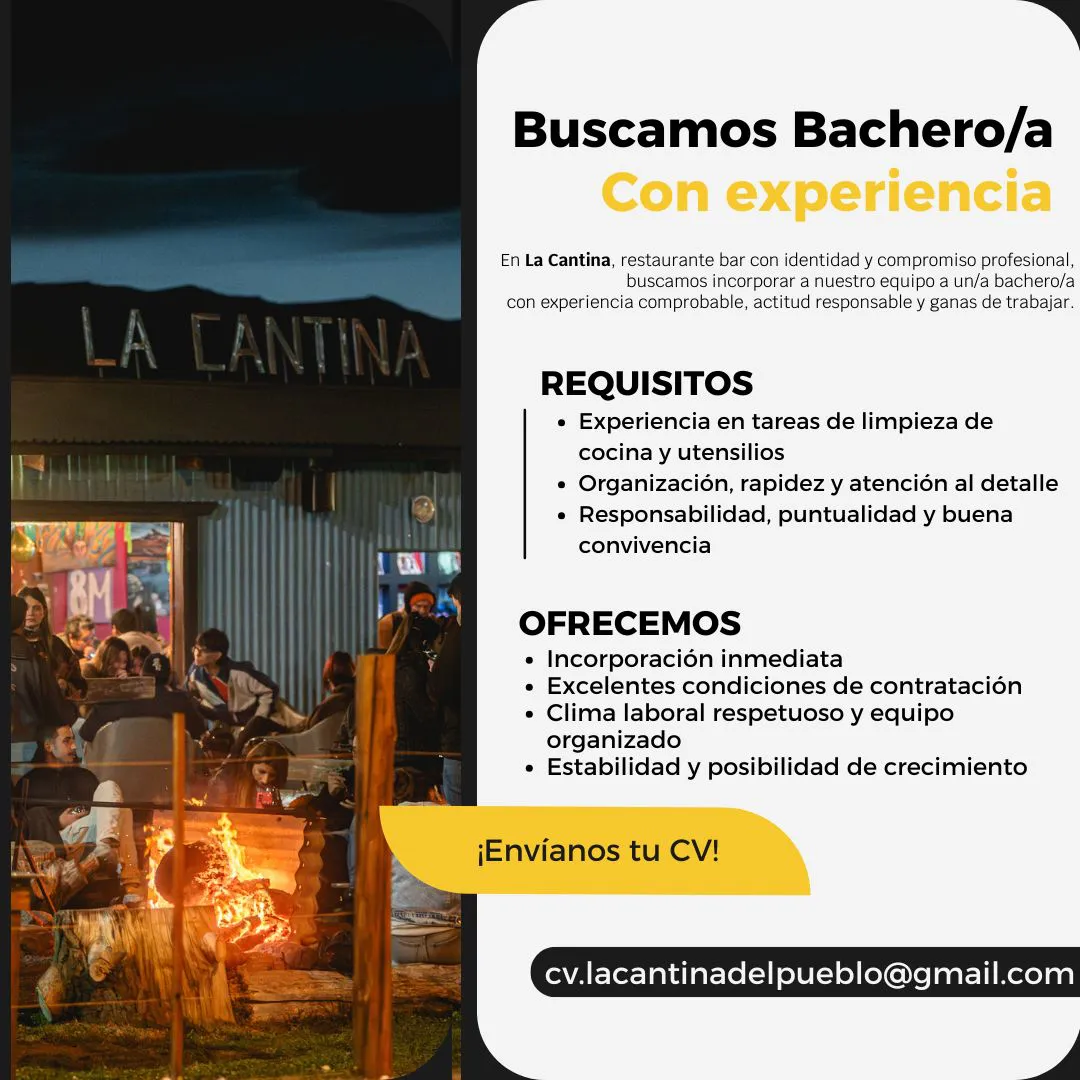 La Cantina Bachero 12 al 14 nov